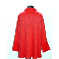 Tunika TRAPEZOWA dla puszystej - plaster miodu czerwona